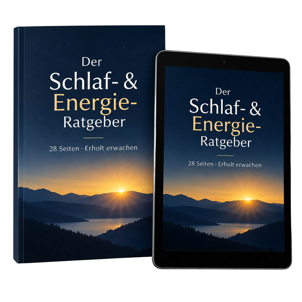 Der Schlaf- und Energie-Ratgeber als Heft und auf dem Tablet